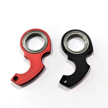 Портативный брелок для ключей Fidget Spinner Сверхмощный металлический брелок для ключей карманного размера Для детей и взрослых, упражняющий указательный палец, вращающаяся игрушка в подарок