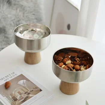 Скандинавский деревянный поднос из нержавеющей стали, кухонный стол для хранения продуктов, поднос для яиц в гостиной, дизайнерские подносы, современное украшение дома