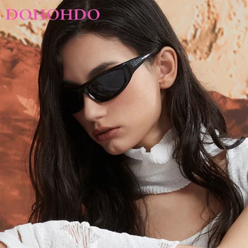 DOHOHDO New Retro Y2K Cat Eye, мужские поляризованные спортивные солнцезащитные очки с оттенками UV400, Модные панк-очки, Роскошные Женские Солнцезащитные очки для вождения.