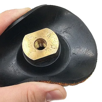 Опорная накладка шлифовального диска диаметром 4 дюйма 115 мм с контргайкой с резьбой M10 M14, диск из полимерного волокна, Резиновая опорная накладка для угловой шлифовальной машины