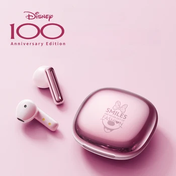 Вкладыши Disney 100th Aniversary Edition Mickey Minnie TWS Bluetooth 5.3 Беспроводные наушники Type C с быстрой зарядкой Игровые наушники
