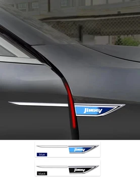 Для Suzuki Jimny, 2 шт./компл., автомобильное крыло, наклейка из нержавеющей стали, отличительные знаки, эмблема модели автомобиля, аксессуары для украшения экстерьера