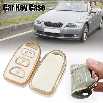 Чехол для ключей от автомобиля с 3 + 1 Днищами, чехол-брелок из ТПУ для Hyundai/Kia/Elantra/Sonata/Accent/Tucson/Sonata/Santa/FE/Carens 2007-2011