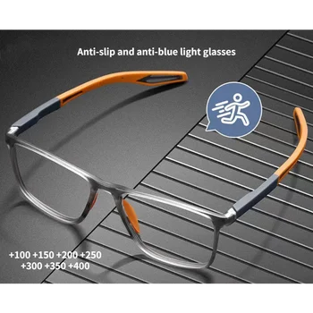 Сверхлегкие Очки для Пресбиопии с Анти-синим светом TR90, Спортивные Очки Для Чтения, Женские Мужские Оптические Очки с Дальним прицелом, Диоптрии + 0 ~ + 4,0