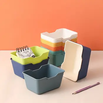 Ящик для хранения большой емкости, 6 цветных пластиковых корзин в стиле минимализма, Многофункциональная ручка, держатель для карандашей, Разное