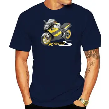 Немецкая мотоциклетная футболка Motorrad K1200S, ФУТБОЛКА BME K1200S В желтую полоску