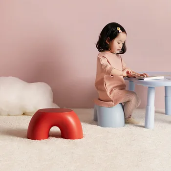 Домашний табурет для смены обуви, креативный Радужный табурет для гостиной, простая круглая скамейка для дома, круглый детский табурет, нескользящий