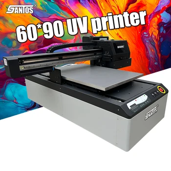 Самый популярный 90см *60См UVFlatbed Струйный Принтер 6090 УФ-Принтер Планшетный Принтер 90*60 Для ПВХ Акриловых Кружек