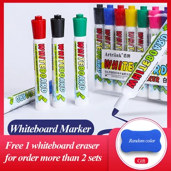 Artriink, Стираемый маркер для белой доски, 4/12 цвета, Детская ручка для рисования, Маркеры для доски, чернила для пополнения школьных принадлежностей