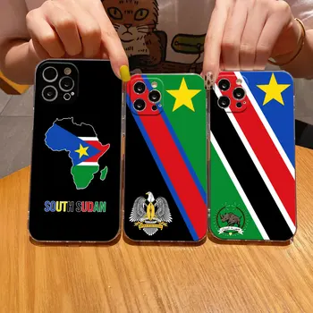 Прозрачный Чехол Для Телефона С Флагом Южного Судана Для Apple iPhone 15 14 11 12 13 Pro Max Mini X XS XR 8 7 Plus Задняя Крышка Мягкий Прозрачный Чехол