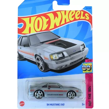 Оригинальный Hot Wheels 1/64, Изготовленный под давлением Автомобиль Серый '84 Mustang Svo Ретро Модели Автомобиля Из сплава Детские игрушки для мальчиков № 25/250 2023 B Case