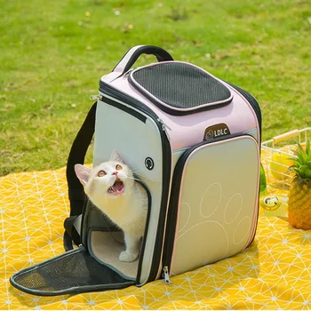 Рюкзак для домашних Кошек, Сумка для маленьких Собак Большой Емкости, Портативная Расширяемая Складная Сумка для кошек, Дышащая Сетка Для путешествий на открытом воздухе, Доставка Ba